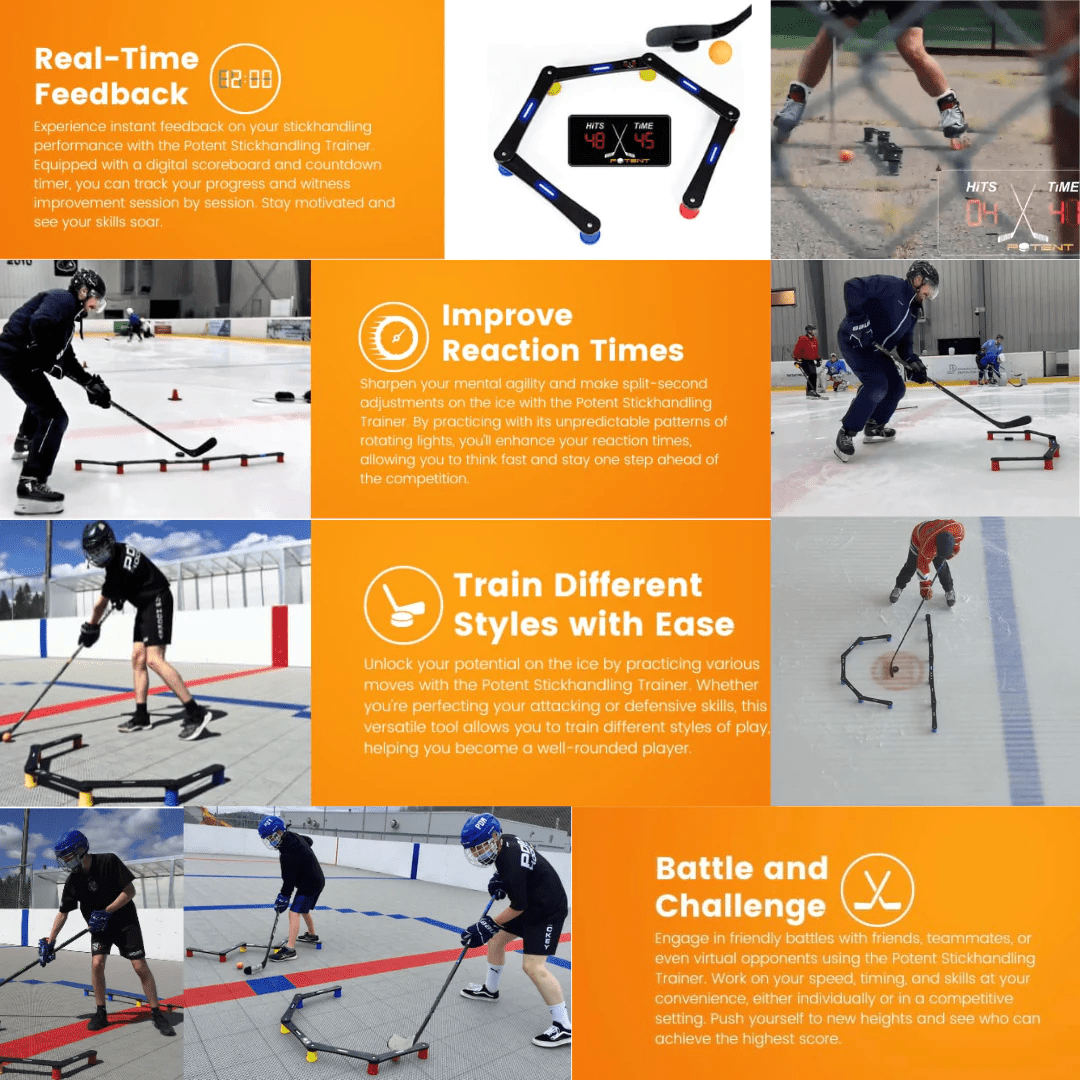 Potent Digital Stickhandling Trainer Flash Puck